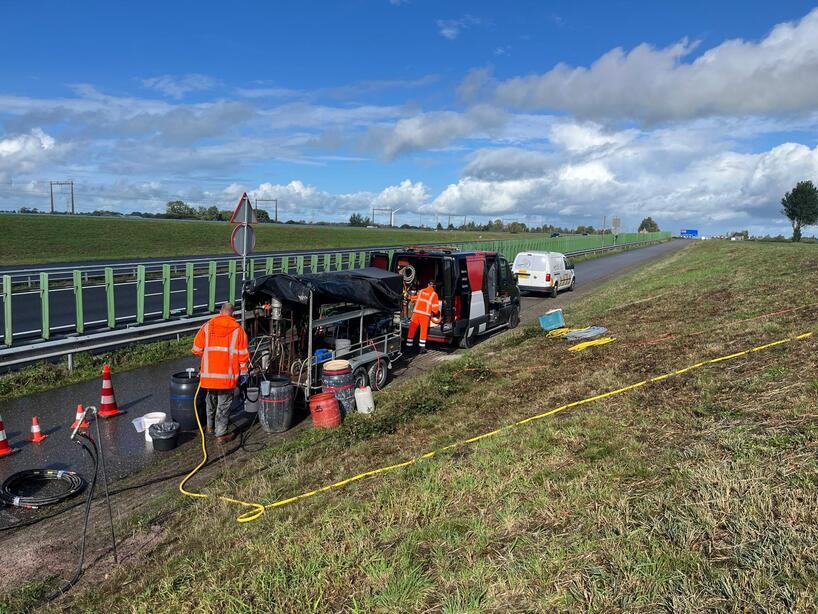 Werkzaamheden aan het Aquaduct Akkrum